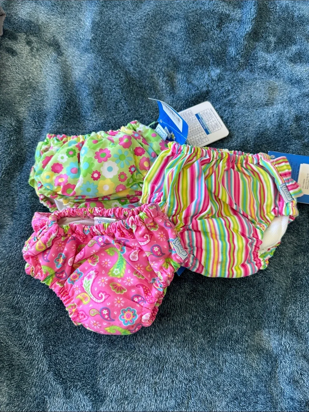 i play. Girls Swim Diaper Cover Bundle - Pink, Green, Turquoise Patterns